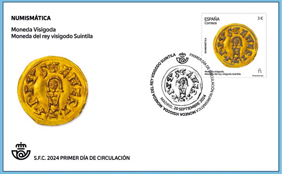 Sobre 6472S de la serie Numismática. 