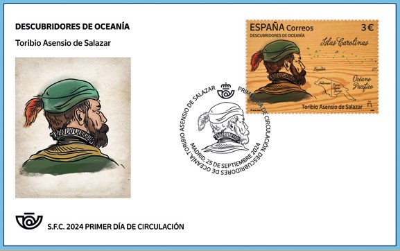 Sobre 6474S de la serie Descubridores de Oceanía. 